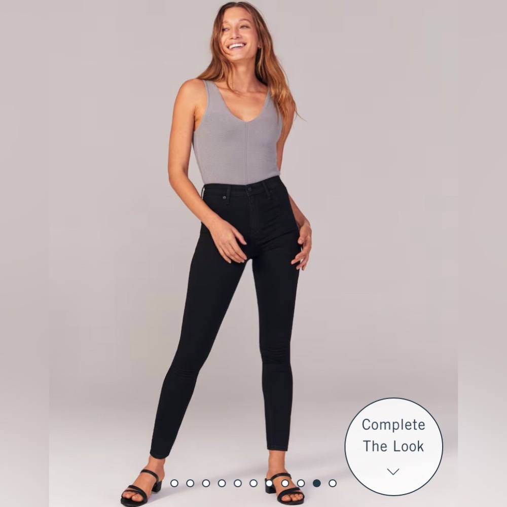 Abercrombie & Fitch black jean high rise legging - Picture 6 of 9